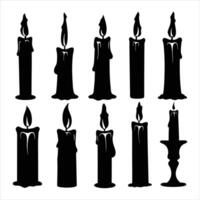 Rustic Candle Glow vector