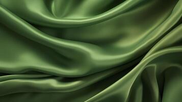 A green piece of fabric with a pattern photo