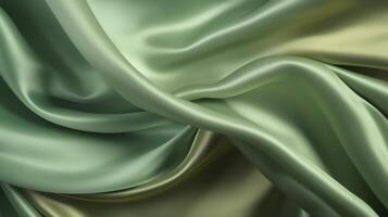 Green and gold fabric with a pattern texture photo