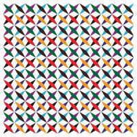 Colorful geometric pattern featuring diamond shapes in various bold colors arranged in a repeating grid on a white background. vector