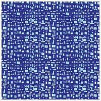 Repeating abstract pattern of light blue irregular shapes on a deep blue background, creating a textured, vibrant design. vector
