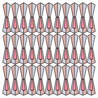 A geometric pattern of stylized ties in shades of pink and beige against a white background, arranged in a grid formation. vector
