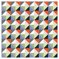 A vibrant geometric pattern featuring colorful triangular shapes in red, green, gray, and blue, arranged in a grid. vector