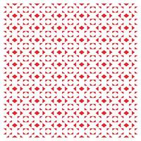 A vibrant red geometric pattern featuring squares, diamonds, and triangles on a light gray background, creating a rhythmic design. vector