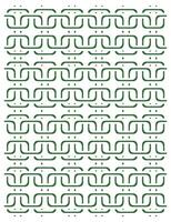 A repeating pattern of interlocking green shapes on a white background, creating a geometric design. vector