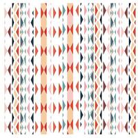 A vibrant pattern of geometric shapes, including triangles and diamonds, in warm and cool colors on a white background. vector