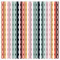 A colorful, striped pattern featuring vertical lines in muted tones, resembling a film strip design across a light background. vector