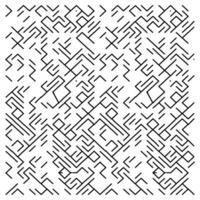 Abstract black line pattern on a white background, featuring intertwining and overlapping geometric shapes. vector