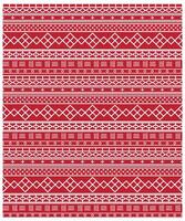 Red patterned design featuring alternating geometric shapes and lines in white, creating a festive and textured look. vector
