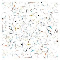 Abstract design featuring scattered colorful geometric lines on a white background, creating a dynamic and energetic composition. vector
