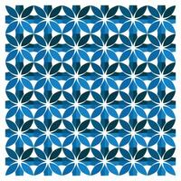 A geometric pattern featuring alternating blue and dark teal shapes arranged in a grid, creating a vibrant, interconnected design. vector