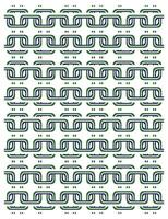 A repeating geometric pattern of interlocking green and navy blue lines on a white background, creating a textured, layered effect. vector