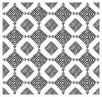 A geometric black and white pattern featuring intricate diamond shapes and wavy lines arranged in a repeating grid. vector