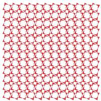 A repeating pattern of red and white geometric shapes, featuring red triangular outlines around white squares, on a white background. vector