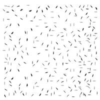Abstract pattern of black brushstroke-like shapes scattered randomly across a white background, creating a dynamic visual rhythm. vector