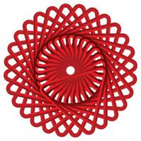 Red islamic pattern design with circle vector