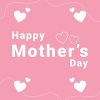 happy mother day greeting card design template vector