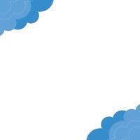 blue cloud abstract background design template vector