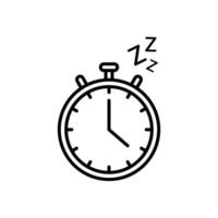 Clock sleep timer icon design template vector