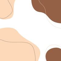 brown abstract aesthetic background design template vector