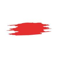 red stripe brush paint design template vector