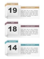 Calendar of events - calendar page with date and place for your text and title, origami style vector