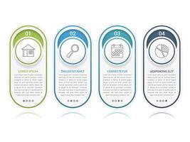 Set of infographic elements with numbers, line icons and place for your text vector