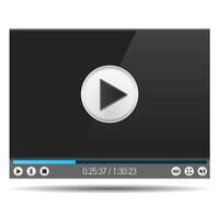 Video-player interface with play button vector