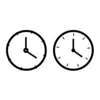 Alarm Clock with Time Icons with Silhouettes vector