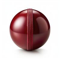 A red ball with a white stripe photo
