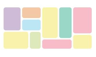 Set of rectangle speech bubbles. Empty frames or bento box collage. Minimalist blank template. illustration on white background vector
