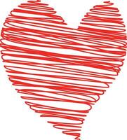 Heart drawn in pencil style vector