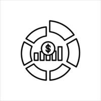 Market Share simple icon vector