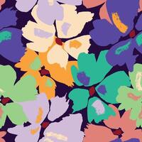 a colorful floral pattern with many different colors vector