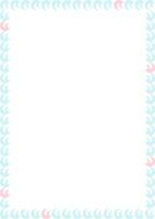 Cute spring Easter bunnies frame. Easter bunny rabbit silhouettes with empty space for your text vector