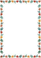 Colorful leaves autumn simple frame. border template. Frame with empty space for your text vector