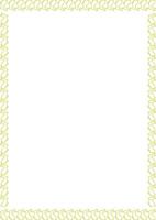 Cute spring Easter bunny empty frame. Simple border of a rabbit sitting on the moon. Easter rabbit vector