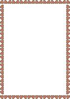 Lovely heart empty frame. Love, romance or valentine's day red heart. Frame with empty space vector