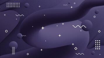 Abstract black wave background of flowing element trend design. vector