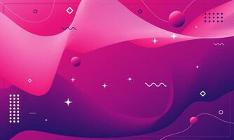 Abstract purple and pink wave background of mystical color palette. vector