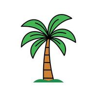 palm tree line art vector