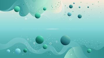 abstract background with bubbles and waves vector