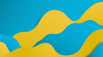 Dynamic Abstract Waves in Bold Yellow and Blue vector