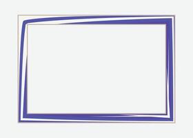 Certificate border or photo frame design with violet color vector