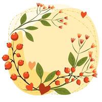 Abstract autumn . Bright warm colors Frame, background for text. vector