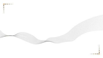 Thin wavy line white abstract background. Abstract black lines wave curve motion on white vector