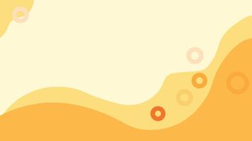 Bright yellow wave and circle abstract background with Design for poster, monochrome illustration vector