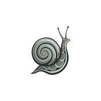 Grace in Slow Motion Snail Illustration Design On White Background vector