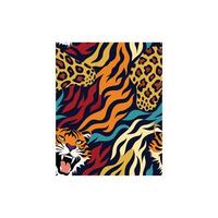Wild Patterns Animal Print Background Design vector
