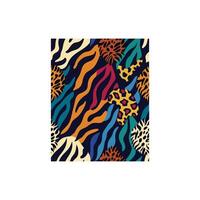 Exotic Patterns Stylish Animal Print Design on White Background vector